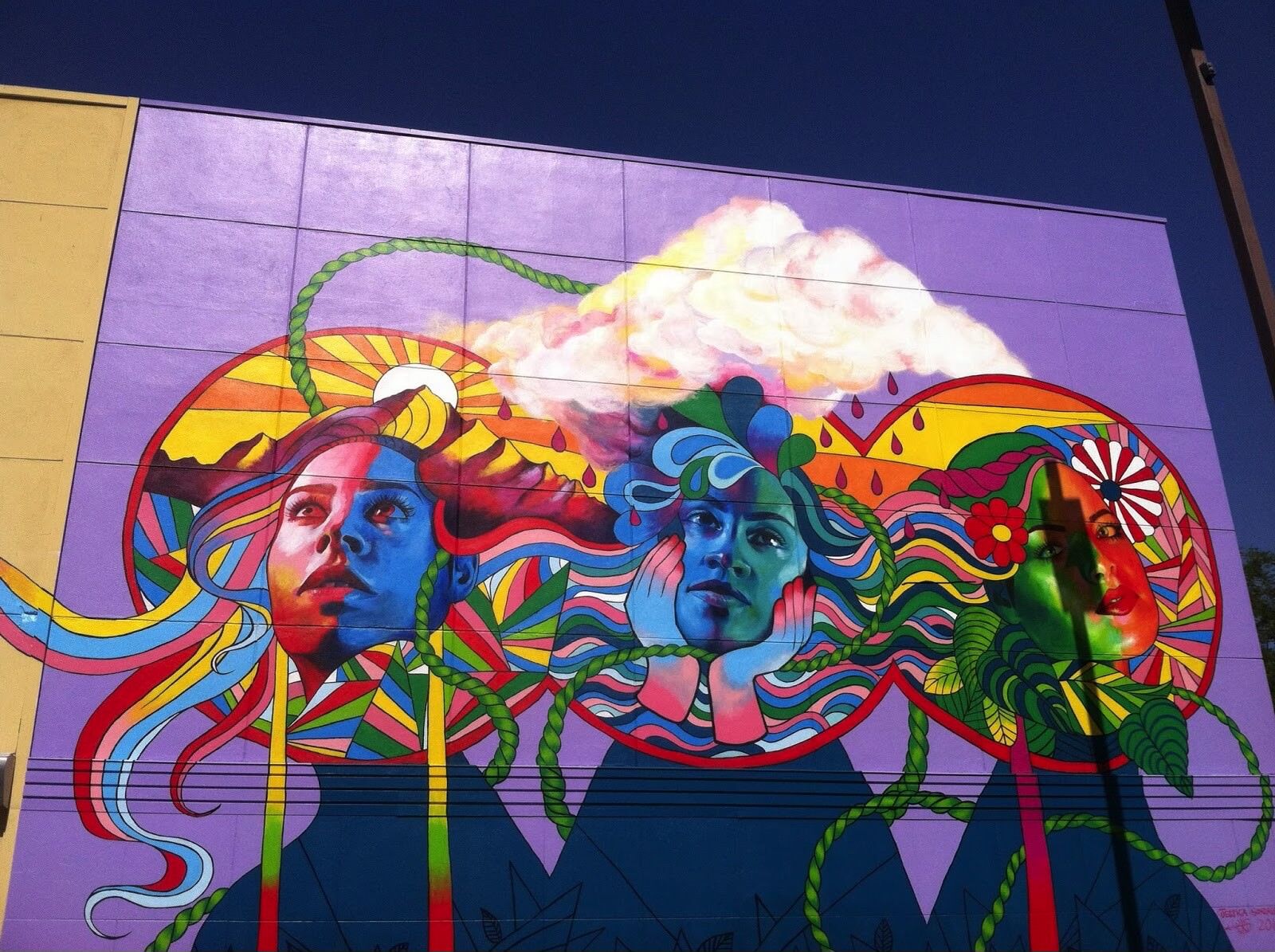 Jessica Gonzales' first paid mural (LE)